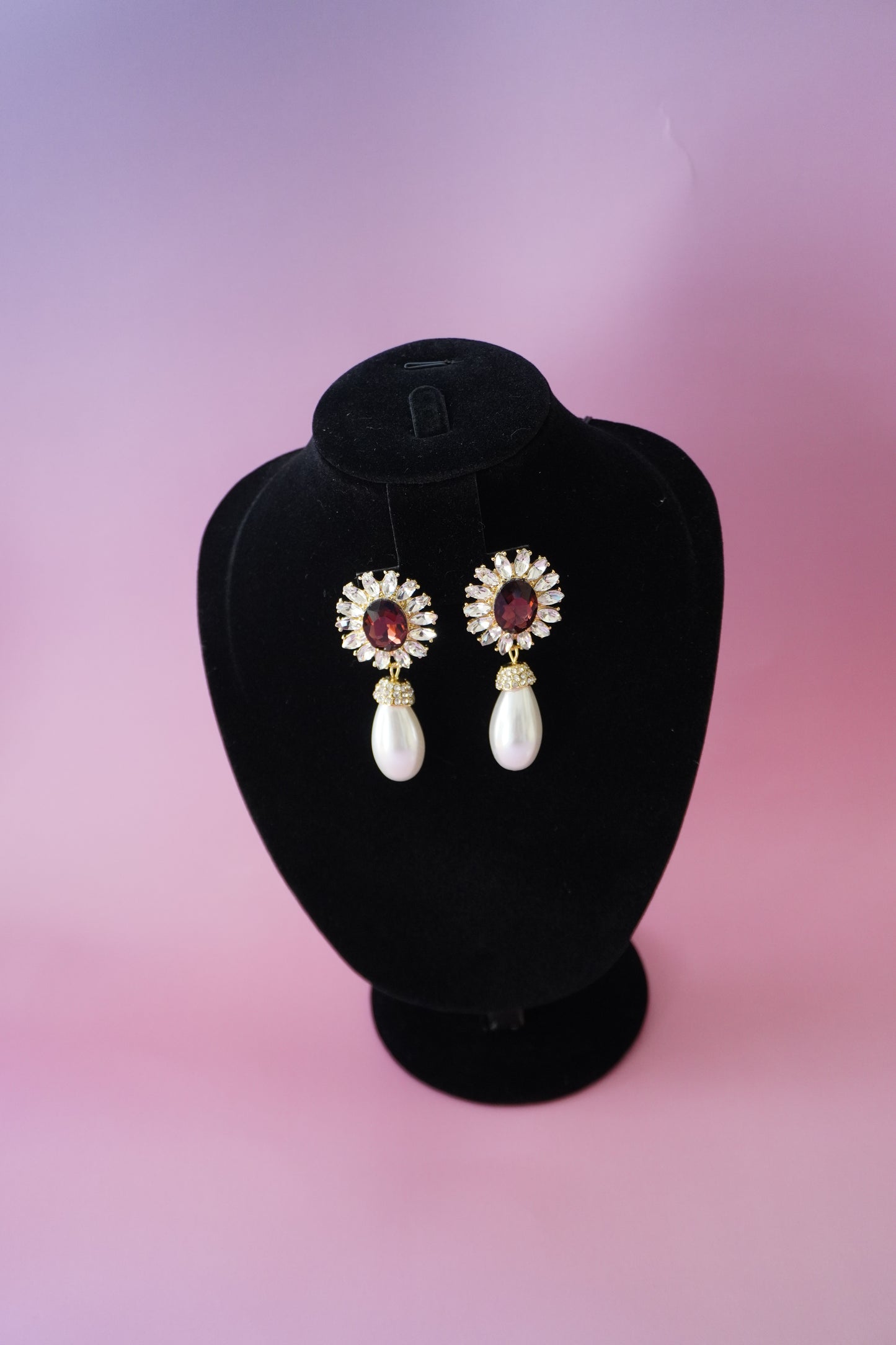 Lady of songs drop pearl earrings